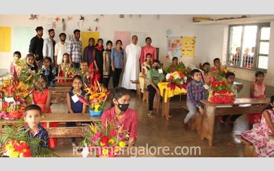 ICYM Vijayadka unit conducted Flower arrangement competition for the children